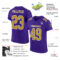 Purple0291-1 Custom Purple Old Gold-White Mesh Authentic Football Jersey