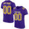 Purple0291 Custom Purple Old Gold-White Mesh Authentic Football Jersey