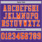 Purple0292-3 Custom Purple Orange-White Mesh Authentic Football Jersey
