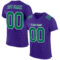 Purple0293 Custom Purple Kelly Green-White Mesh Authentic Football Jersey