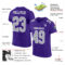 Purple0294-1 Custom Purple Gray-White Mesh Authentic Football Jersey