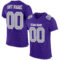 Purple0294 Custom Purple Gray-White Mesh Authentic Football Jersey