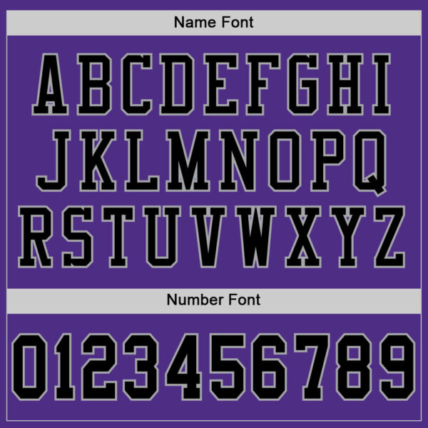 Custom Purple Black-Gray Mesh Authentic Football Jersey