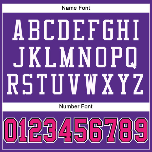 Custom Purple Hot Pink-Black Mesh Authentic Football Jersey