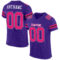Purple0316 Custom Purple Hot Pink-Black Mesh Authentic Football Jersey