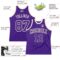 Custom Purple Purple-Cream Authentic Throwback Basketball Jersey