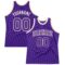 Custom Purple Purple-Cream Authentic Throwback Basketball Jersey