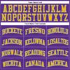 Custom Purple Gold-Light Blue Authentic Throwback Basketball Jersey