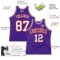 Custom Purple White-Red Authentic Throwback Basketball Jersey