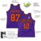 Custom Purple Orange-Black Authentic Throwback Basketball Jersey