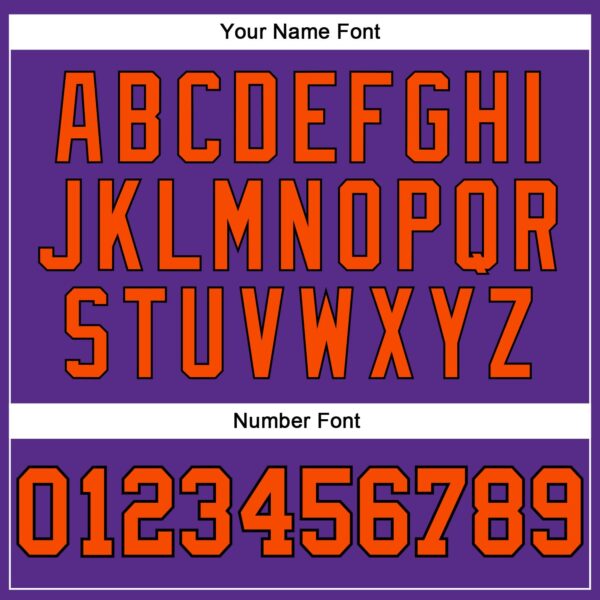 Custom Purple Orange-Black Authentic Throwback Basketball Jersey