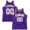 Custom Purple White-Old Gold Authentic Throwback Basketball Jersey