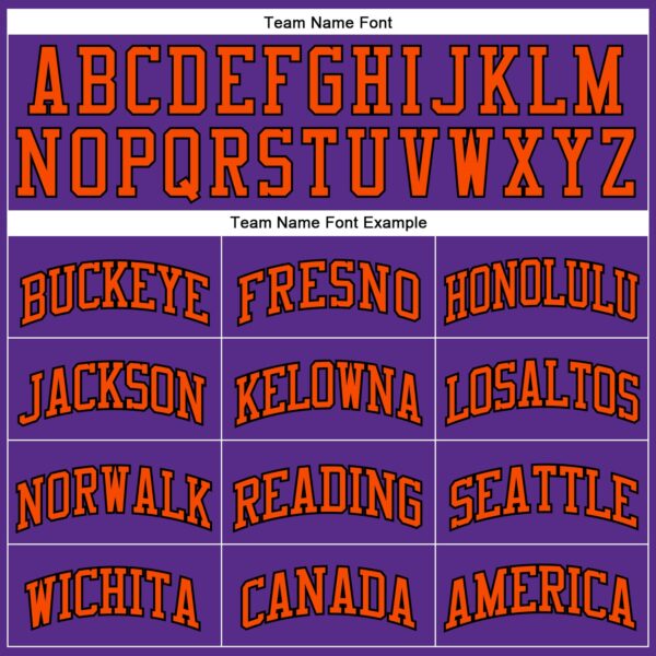 Custom Purple Black Pinstripe Orange Authentic Basketball Jersey