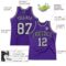 Custom Purple Black Pinstripe Gray Authentic Basketball Jersey
