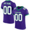 Purple0448 Custom Purple White-Kelly Green Mesh Authentic Football Jersey