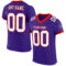 Custom Purple White-Red Mesh Authentic Football Jersey