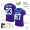 Purple0450-1 Custom Purple White-Powder Blue Mesh Authentic Football Jersey