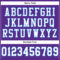 Purple0450-3 Custom Purple White-Powder Blue Mesh Authentic Football Jersey