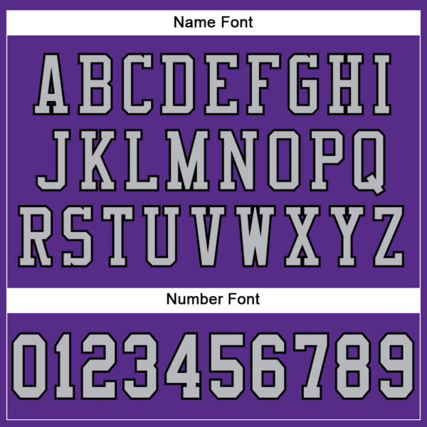 Purple0458-3 Custom Purple Gray-Black Mesh Authentic Football Jersey