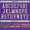 Custom Purple Vintage USA Flag-City Cream Mesh Authentic Football Jersey