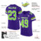 Custom Purple Neon Green-White Mesh Authentic Football Jersey