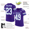 Custom Purple White-Light Blue Mesh Authentic Football Jersey