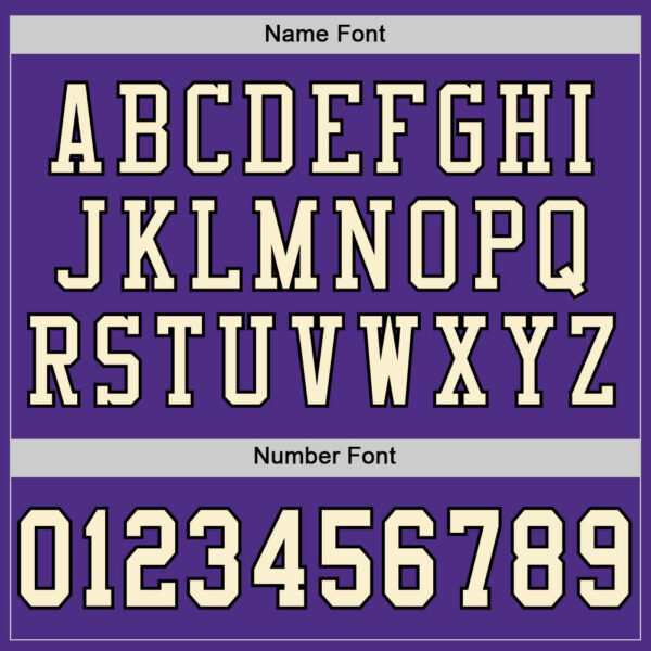 Purple0466-3 Custom Purple Cream-Black Mesh Authentic Football Jersey