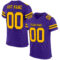 Purple0469 Custom Purple Gold-Black Mesh Authentic Football Jersey