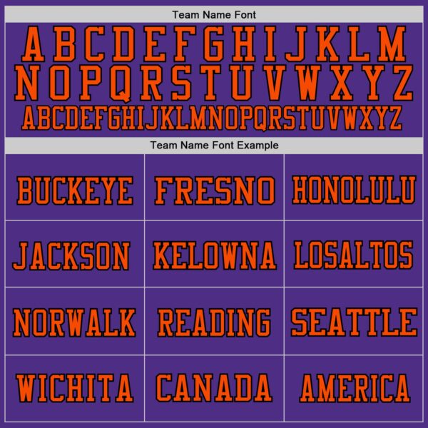 Purple0470-2 Custom Purple Orange-Black Mesh Authentic Football Jersey