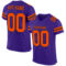 Purple0470 Custom Purple Orange-Black Mesh Authentic Football Jersey