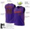 Custom Purple Black-Orange Authentic Throwback Basketball Jersey