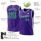 Custom Purple Kelly Green-White Authentic Throwback Basketball Jersey