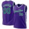 Custom Purple Kelly Green-White Authentic Throwback Basketball Jersey