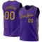 Custom Purple Old Gold-Black Authentic Throwback Basketball Jersey