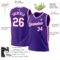 Custom Purple White-Pink Authentic Throwback Basketball Jersey
