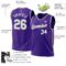 Custom Purple White-Black Authentic Throwback Basketball Jersey