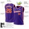Custom Purple Orange-White Authentic Throwback Basketball Jersey