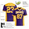 Custom Purple Gold-White Authentic Football Jersey