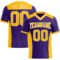 Purple0670 Custom Purple Gold-White Authentic Football Jersey