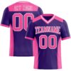 Custom Purple Pink-White Authentic Football Jersey