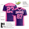 Custom Purple Pink-White Authentic Football Jersey