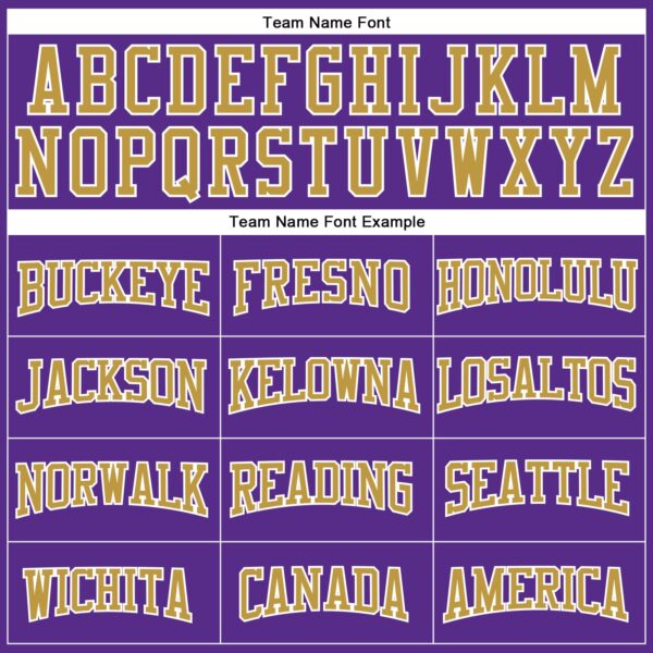 Custom Purple Old Gold-White Authentic Football Jersey