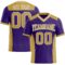 Purple0672 Custom Purple Old Gold-White Authentic Football Jersey