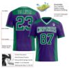 Custom Purple Kelly Green-White Authentic Football Jersey