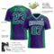 Purple0673-2 Custom Purple Kelly Green-White Authentic Football Jersey