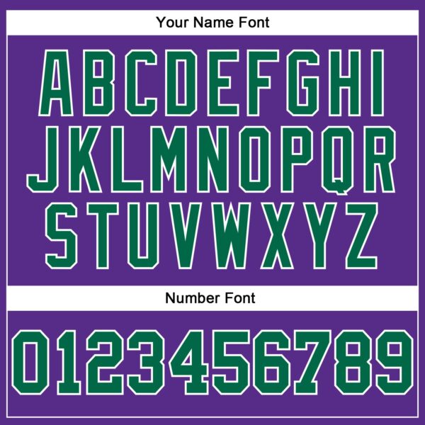 Custom Purple Kelly Green-White Authentic Football Jersey