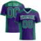 Purple0673 Custom Purple Kelly Green-White Authentic Football Jersey