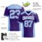 Purple0674-2 Custom Purple Light Blue-White Authentic Football Jersey