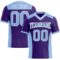 Purple0674 Custom Purple Light Blue-White Authentic Football Jersey