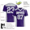 Custom Purple Gray-White Authentic Football Jersey